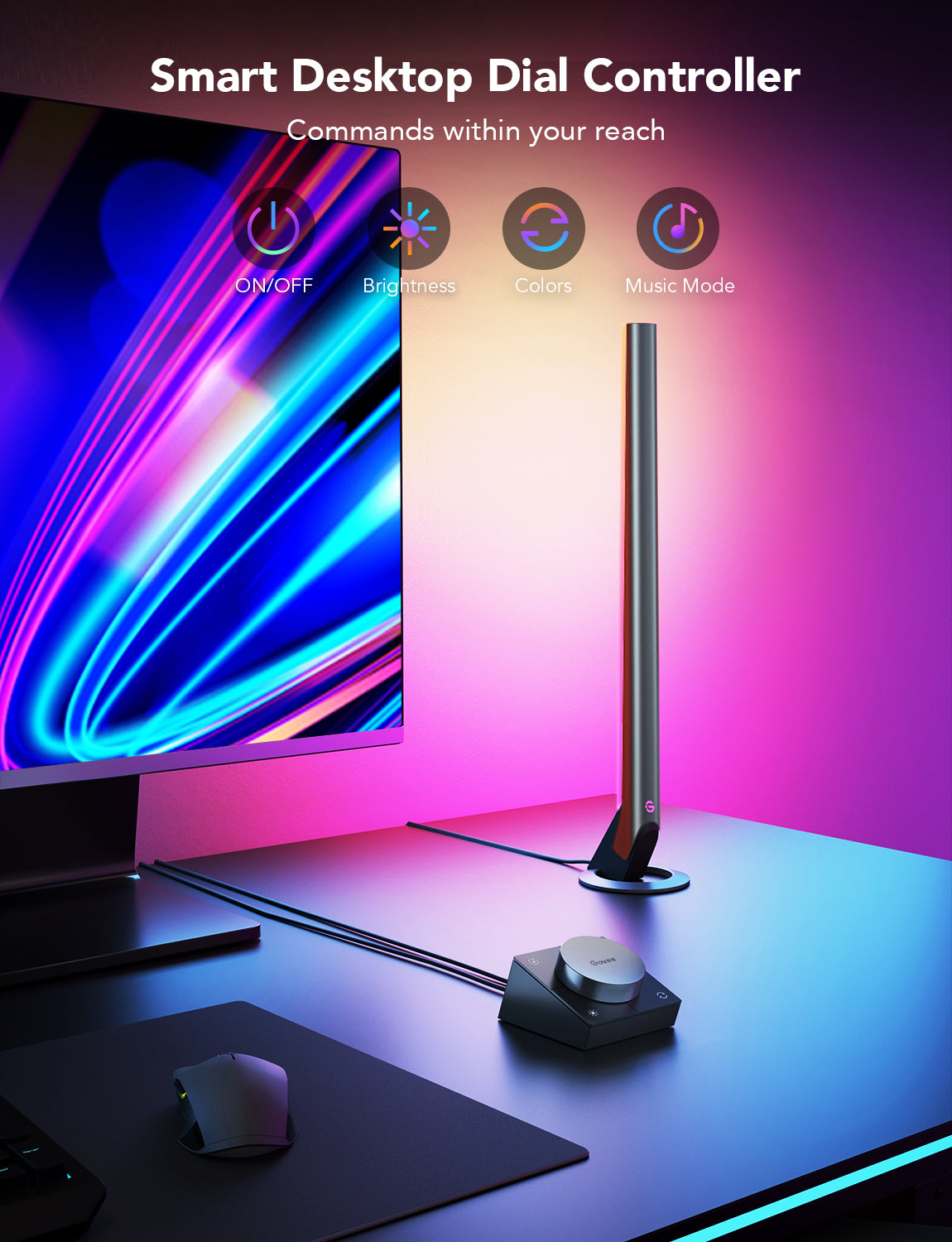 Govee RGBIC Gaming Light Bars — Evangelion-Inspired Neon Battle Zone