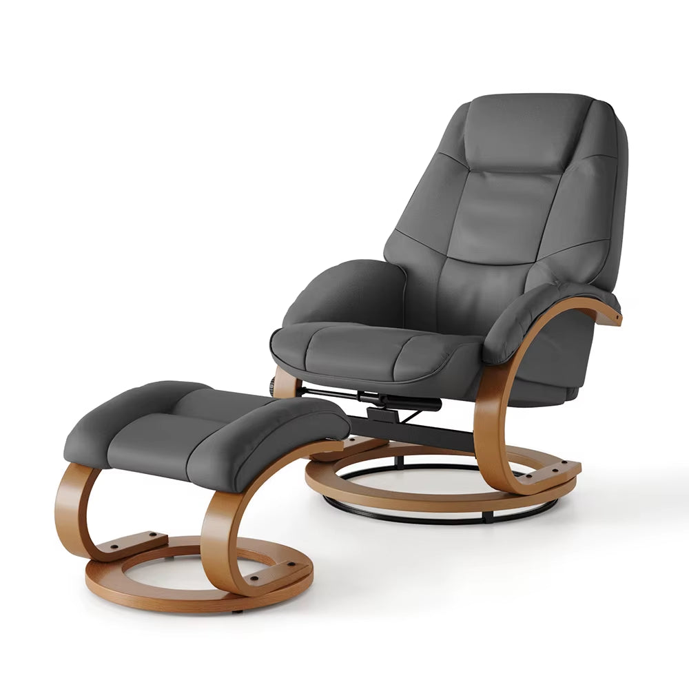 Ergonomic Executive Office Reclining Chair with Footstool for Living Room Bedroom