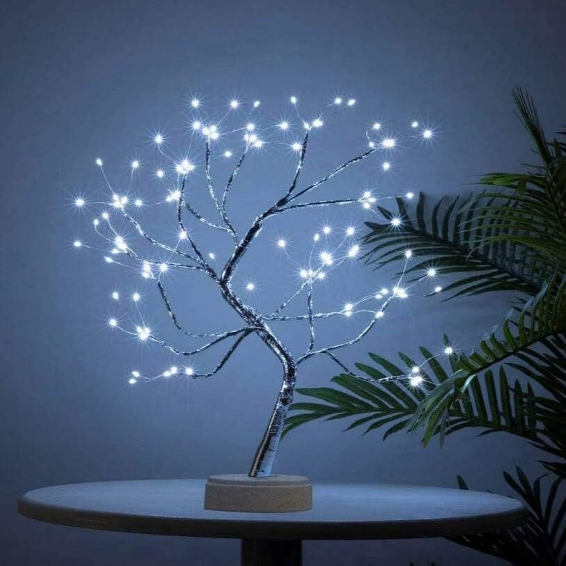 50cm Twig Lamp With 108 LEDs - Warm White Cool White Multicolour Birch USB/Battery Operated Tabletop Bonsai Wire Tree
