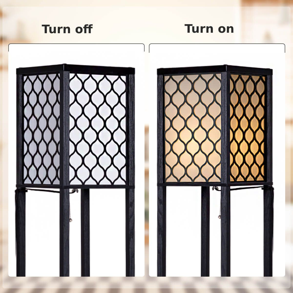 160 Cm Floor Lamp with 3-Tier Shelf for Room Decoration