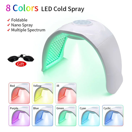 Revitalize Your Skin: PDT LED Facial Mask with 8 Color Photon Therapy for Lifting, Hydration, and Spa-Like Treatments