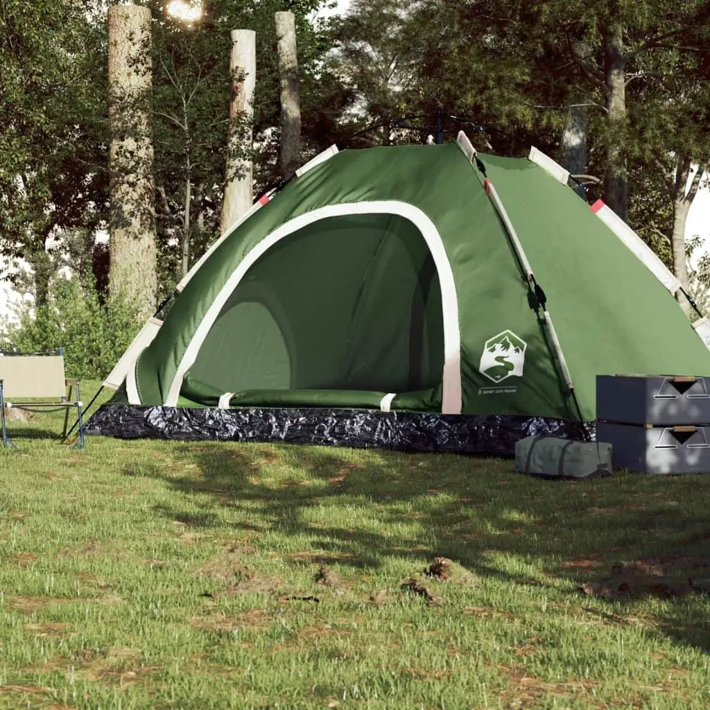 Spacious 5-Person Quick-Setup Green Camping Tent - Lightweight & Durable!