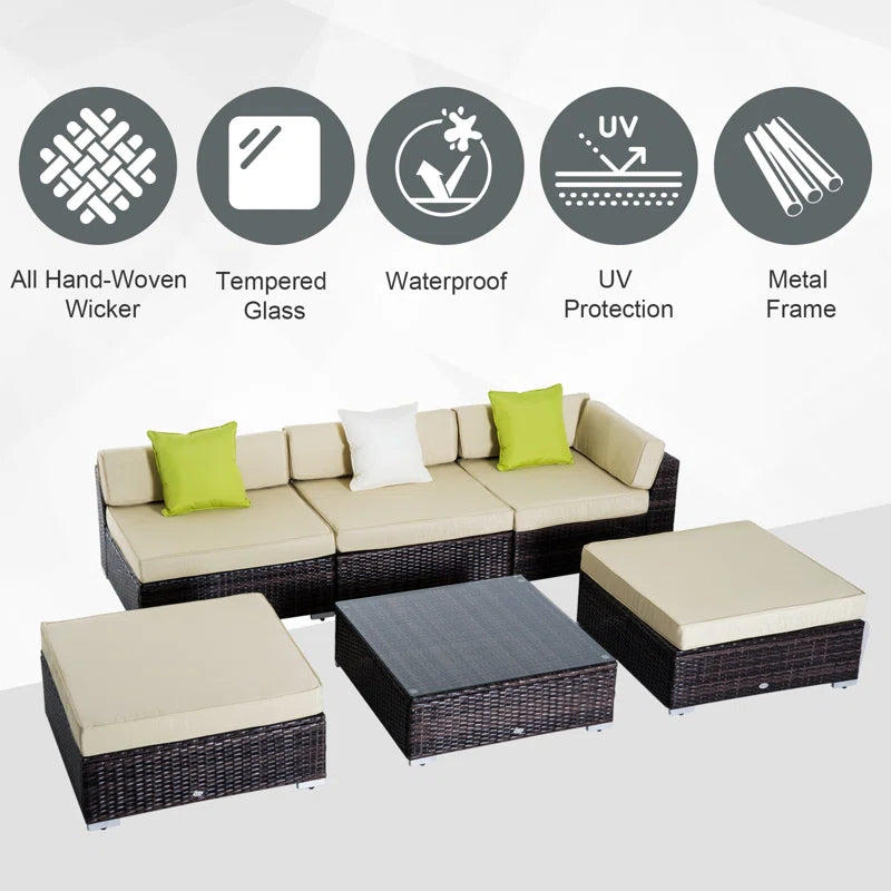 Normandy 5 - Person Seating Group with Cushions
