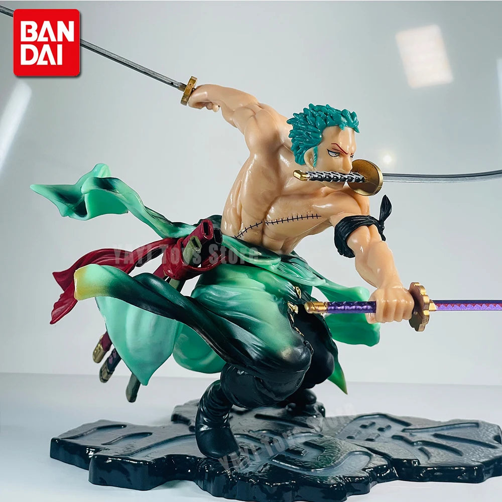 Roronoa Zoro 10cm Three-Blade Anime Figure - Premium Sa-Maximum Manga Statue for Collectors