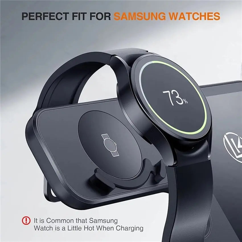 Ultimate 3-in-1 Wireless Charging Stand for Galaxy S23, S22, S21, S20 Ultra, Note Series, Galaxy Watch 5/4, Active & Buds - 15W Fast Charging Dock Station