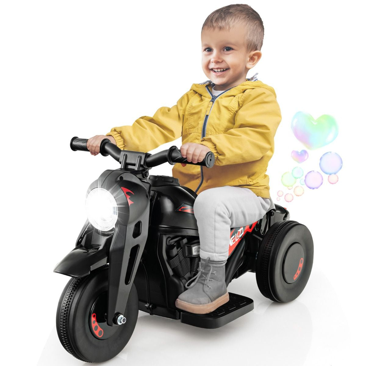 6V Electric Kid Ride on Motorcycle with Bubble Maker