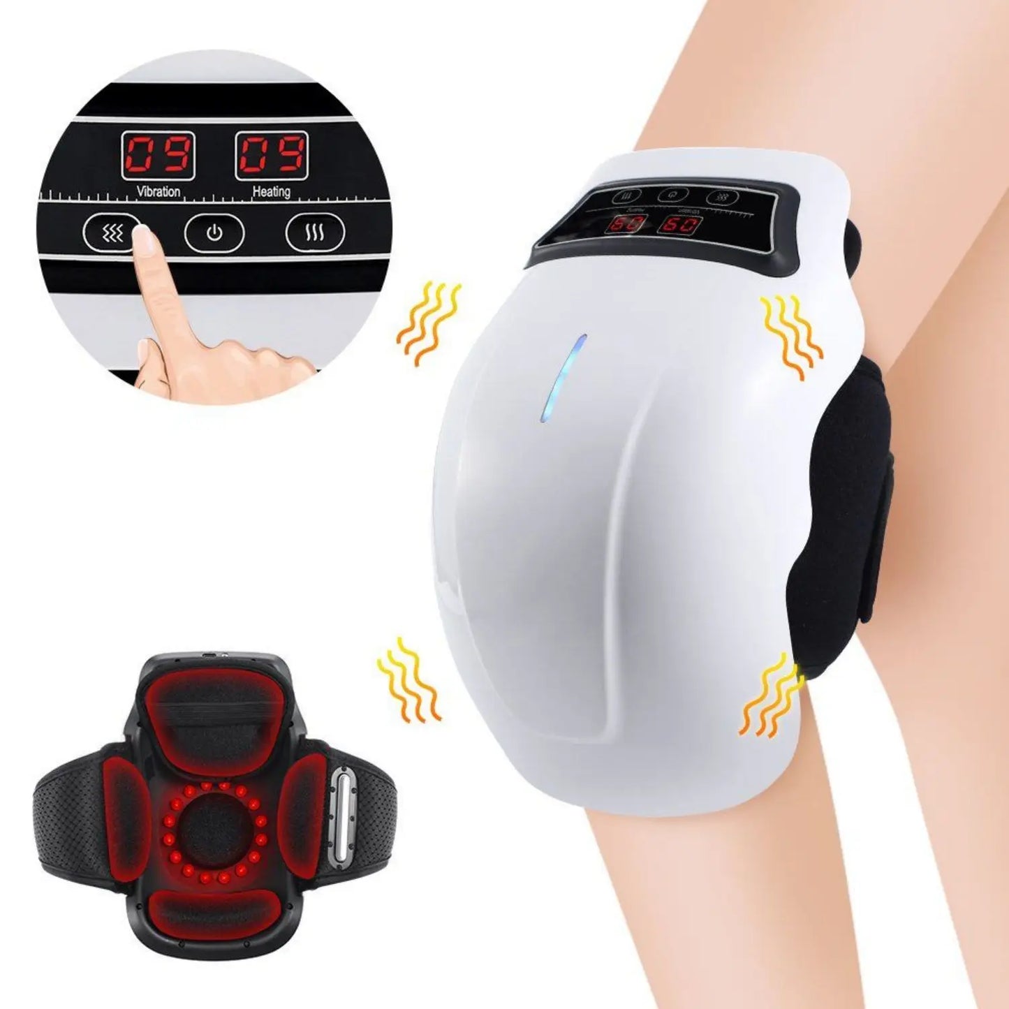 Ultimate Wireless Knee Massager: Soothing Vibration & Constant Temperature Hot Compress for Pain Relief