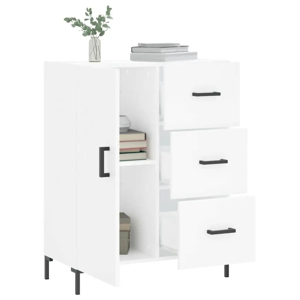 Modern White Sideboard - 69.5X34X90 Cm Storage Cabinet in Engineered Wood