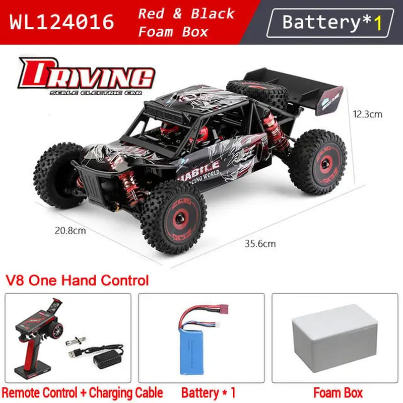 High-Speed 1:12 4WD RC Racing Car with Brushless Motor - Off-Road Drift & Climb Fun for Kids!