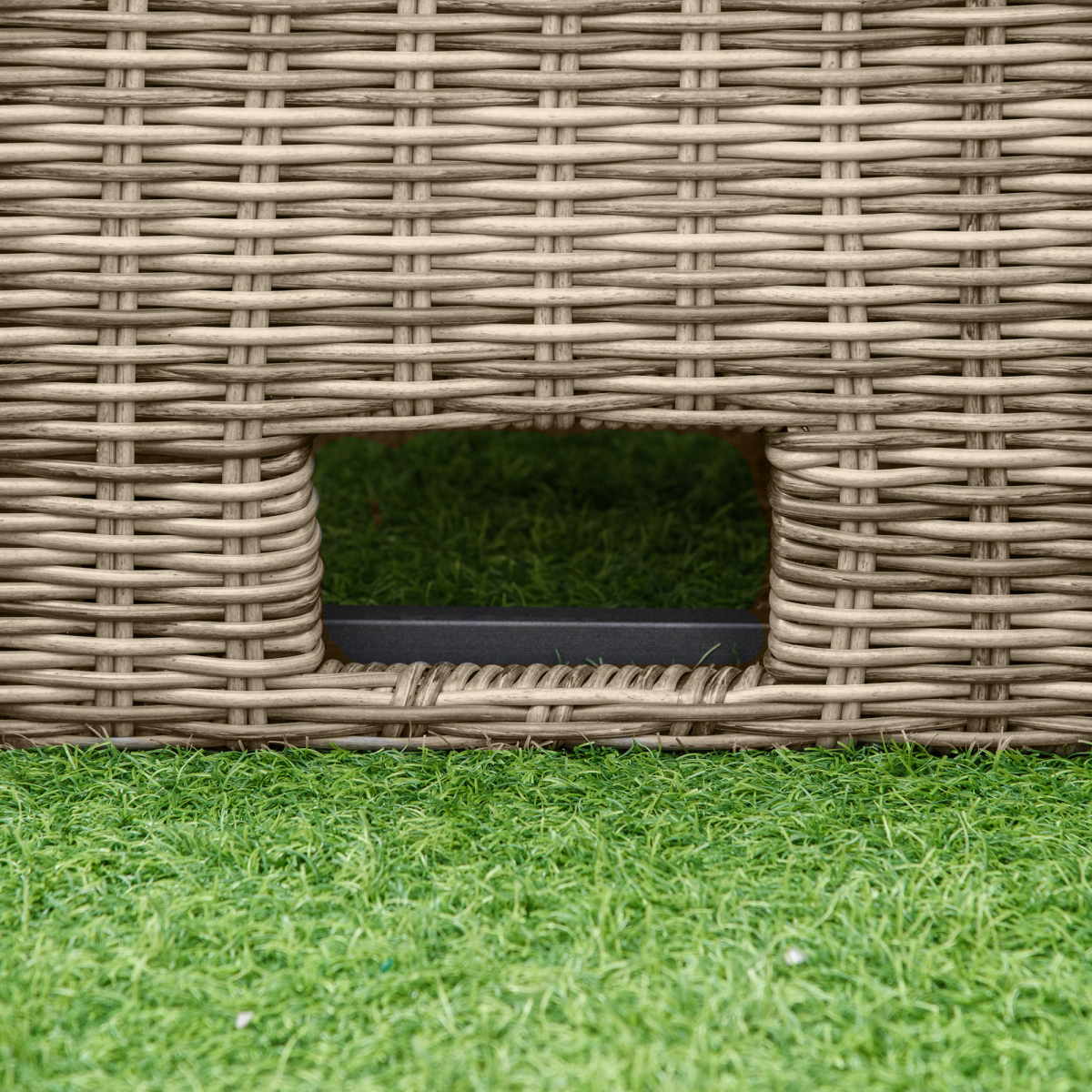 8-Seater PE Rattan Daybed with Lift-Top Table & Olefin Cushions