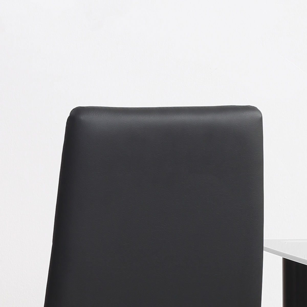 Elevate Your Dining: 4-Piece Faux Leather Chair Set in Sleek Black