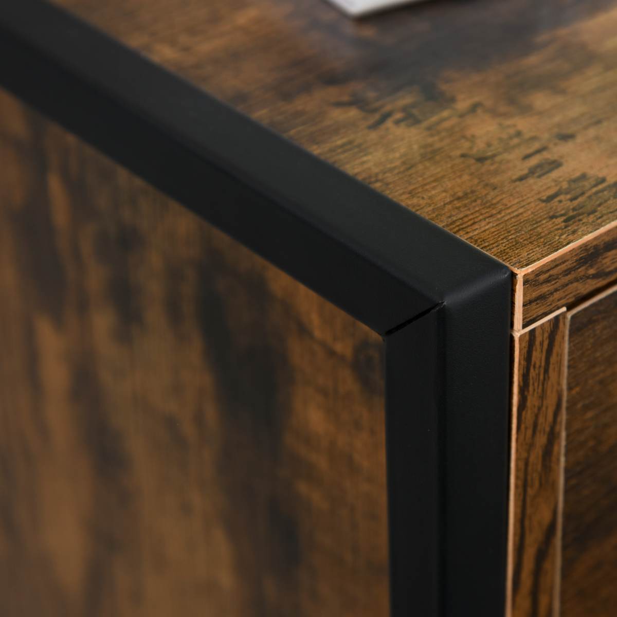 Industrial 3-Drawer Metal Storage Chest - Rustic Elegance for Any Space