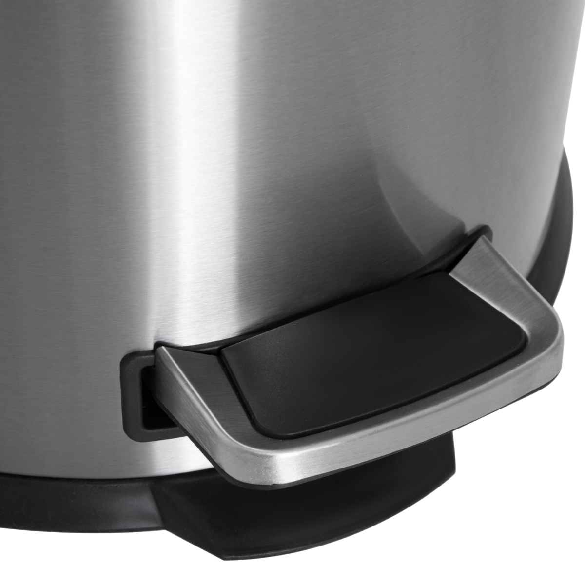 30L Pedal Bin, ?29.2 cm-Black/Silver