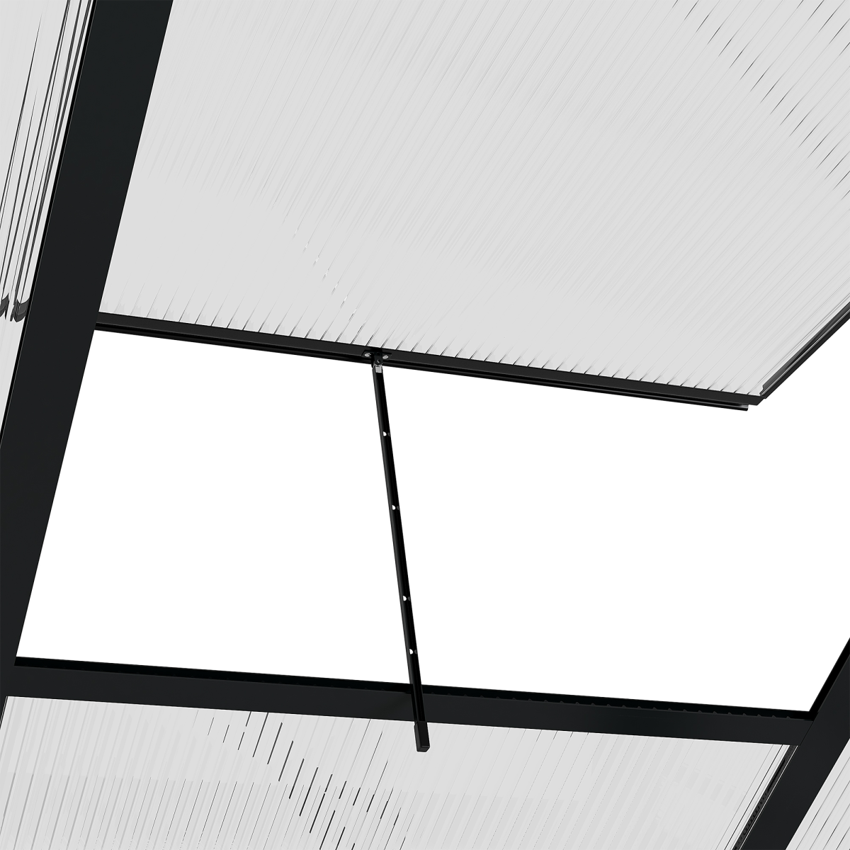 Polycarbonate Walk-In Garden Greenhouse with Aluminium Frame, 6x10 ft