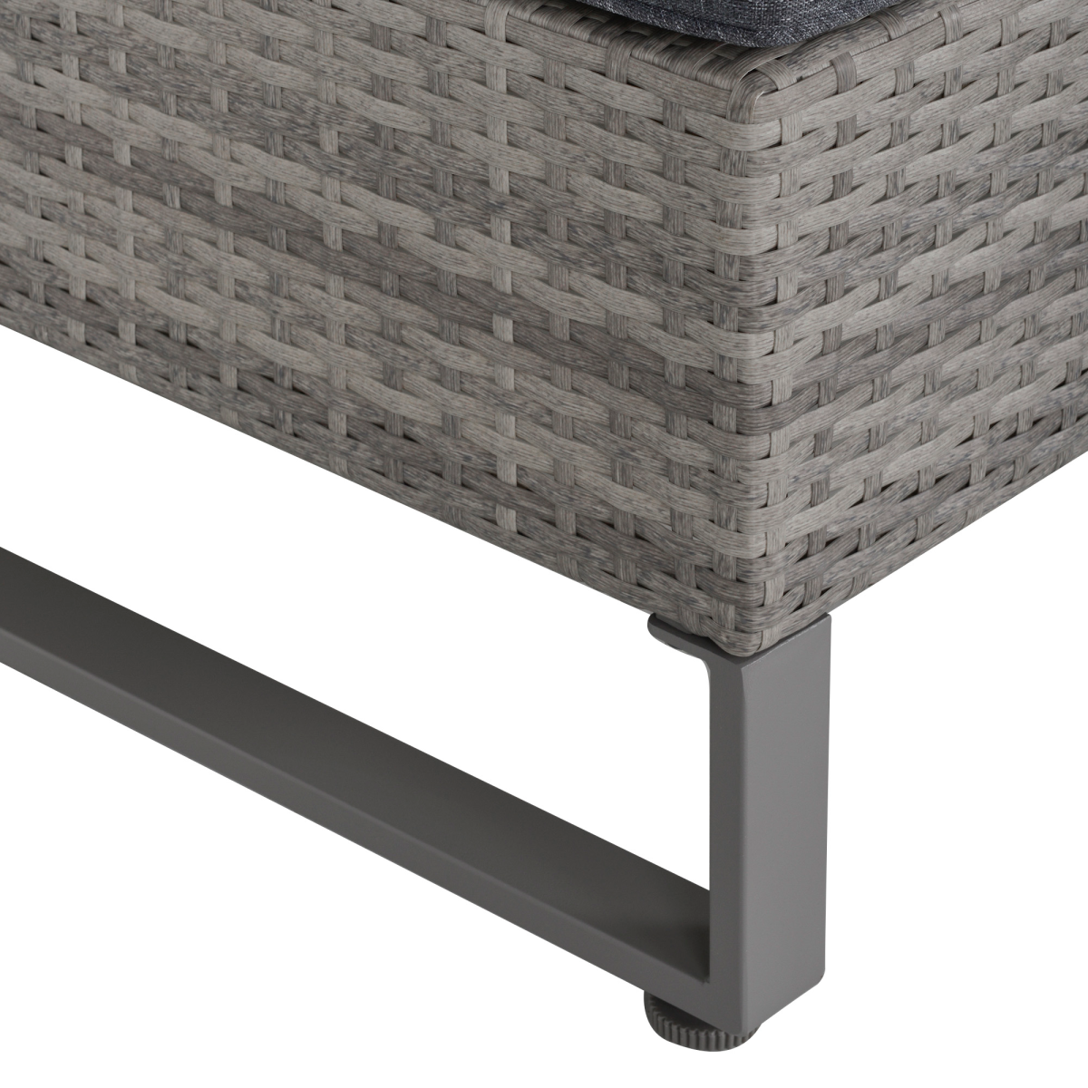 4-Piece Rattan Wicker Sofa Set with Storage Box for Conservatory