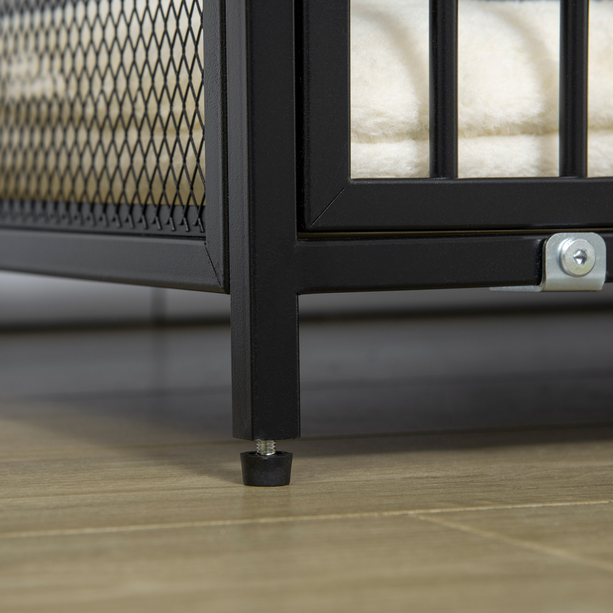 Dog Crate End Table with Washable Cushion, Front Door - Small/Medium Dogs