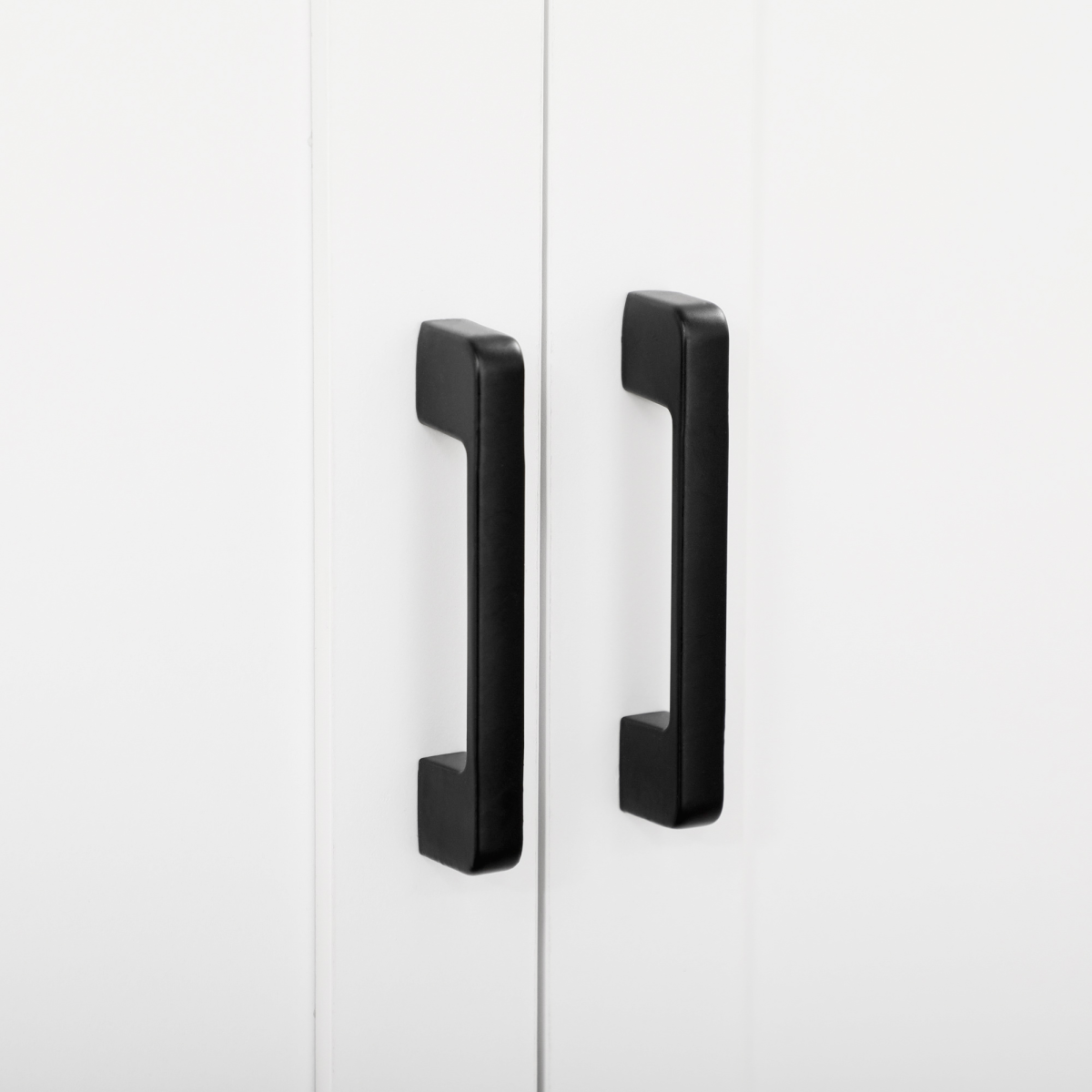 Stylish Tall Storage Cabinet: 4 Adjustable Shelves, Space-Saving Design
