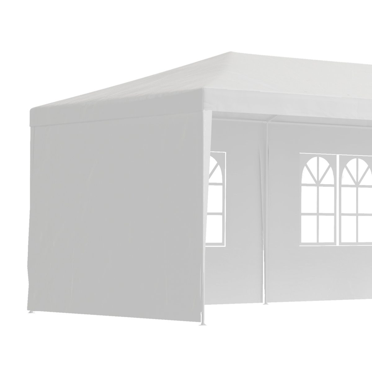 9m x 3m Outdoor Gazebo Party Tent, White, Easy Setup, Cathedral Roof