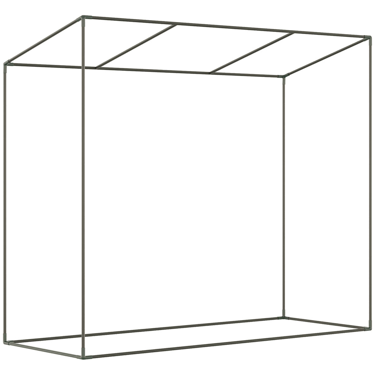 Walk-In Garden Greenhouse 200x76x168 cm with Roll-Up Door
