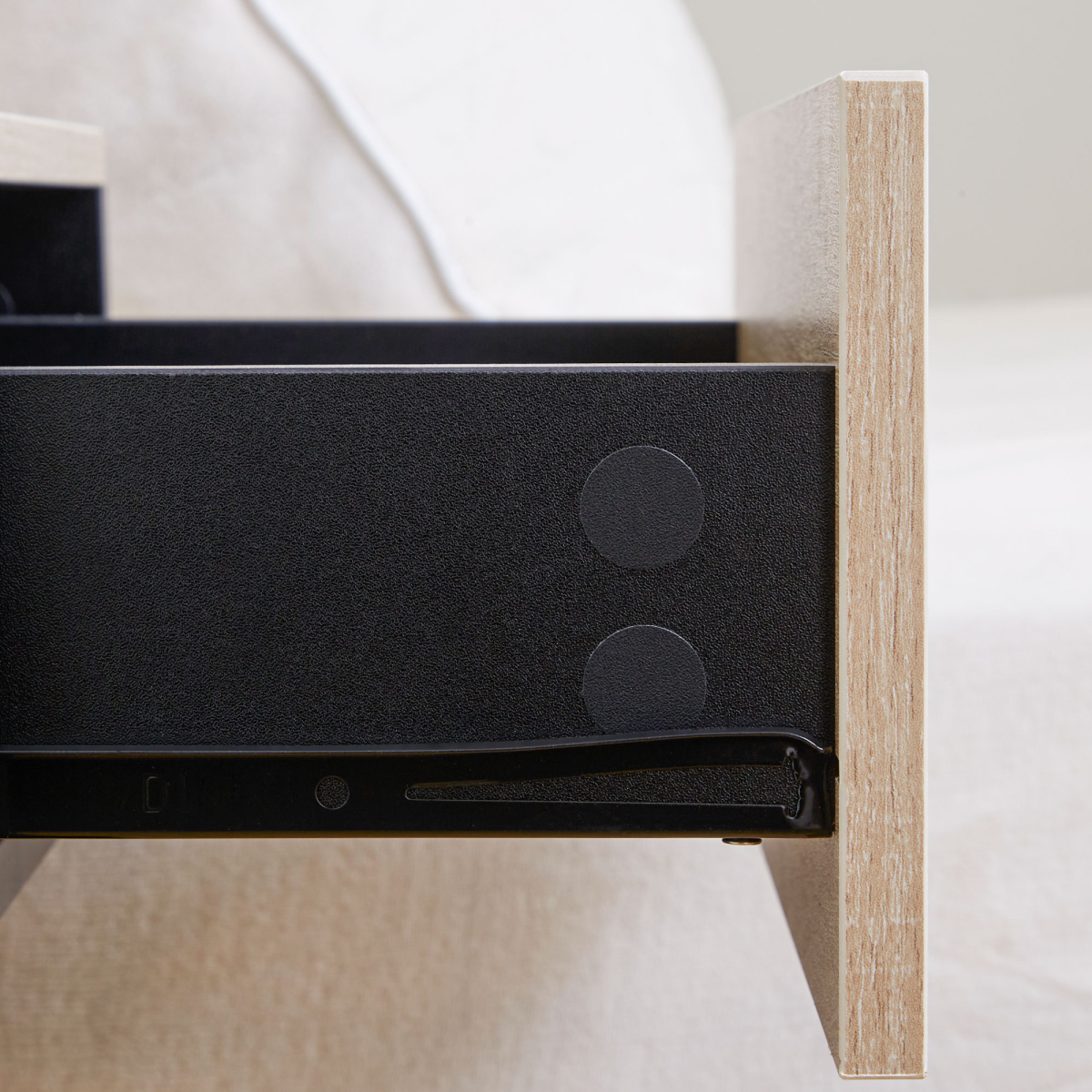 Stylish Wall-Mounted Bedside Table Set - Space-Saving with Drawer & Shelf