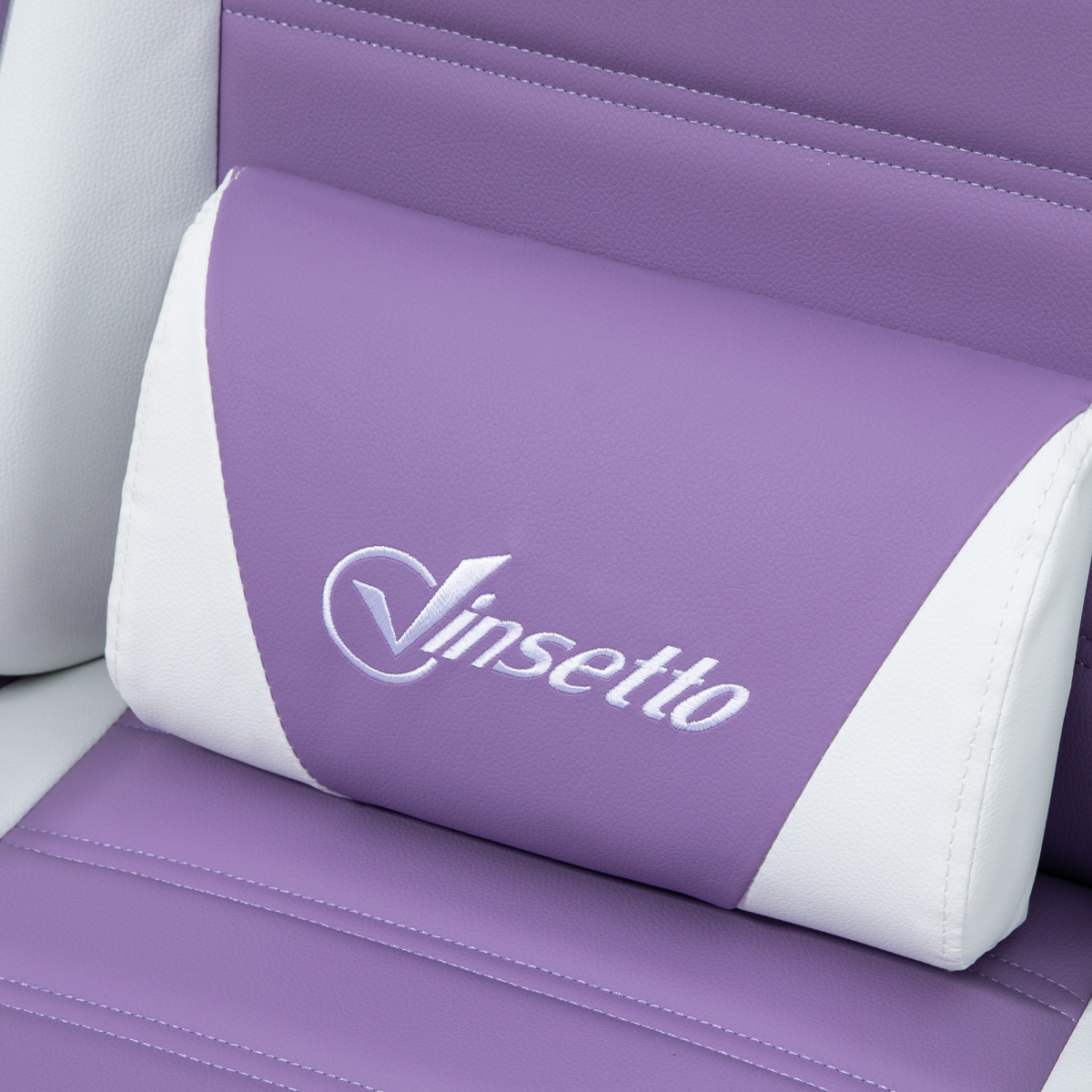 Vinsetto Racing Style Gaming Chair with Footrest & Removable Ears, Purple