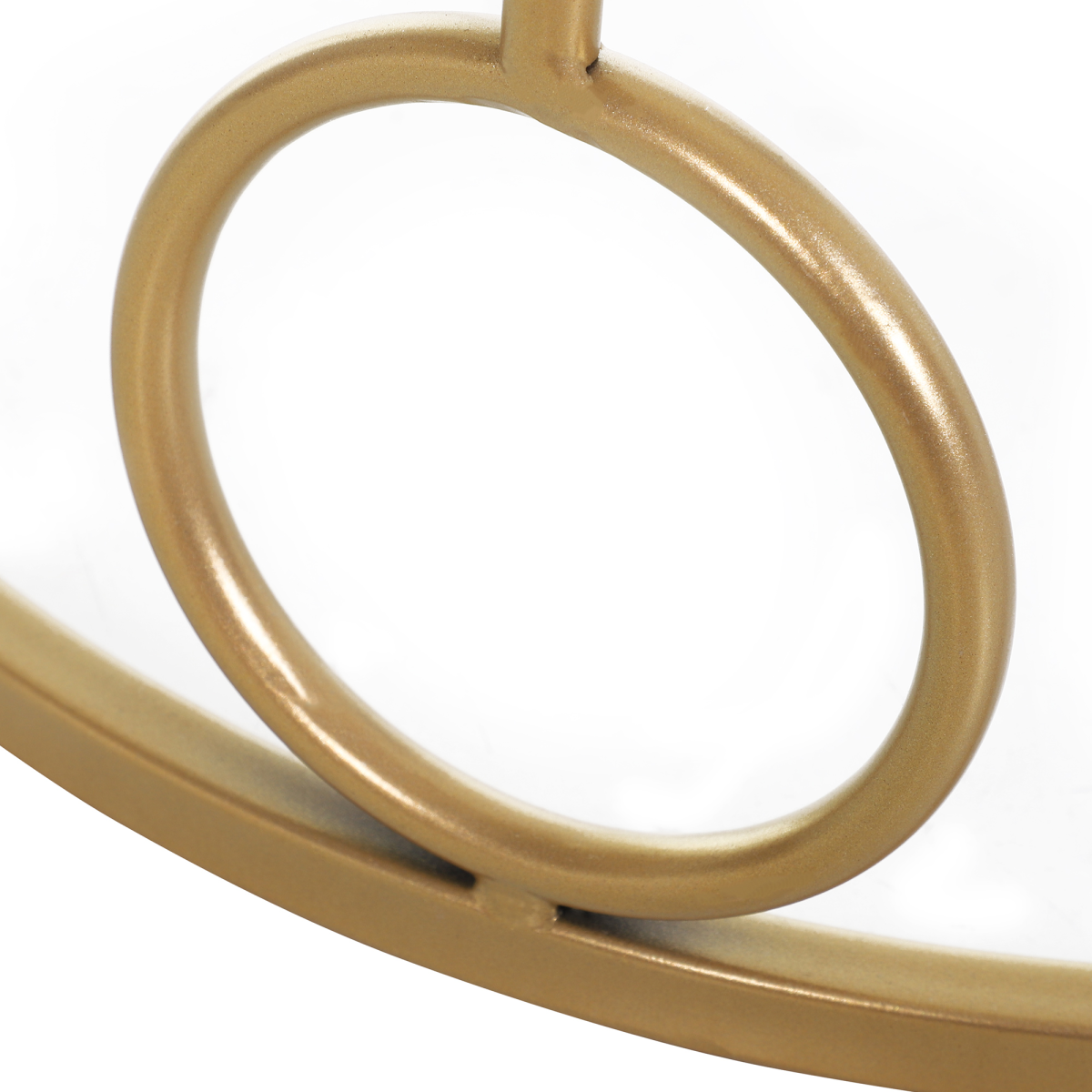 Gold Nesting Coffee Tables (Set of 2) with Tempered Glass Tops