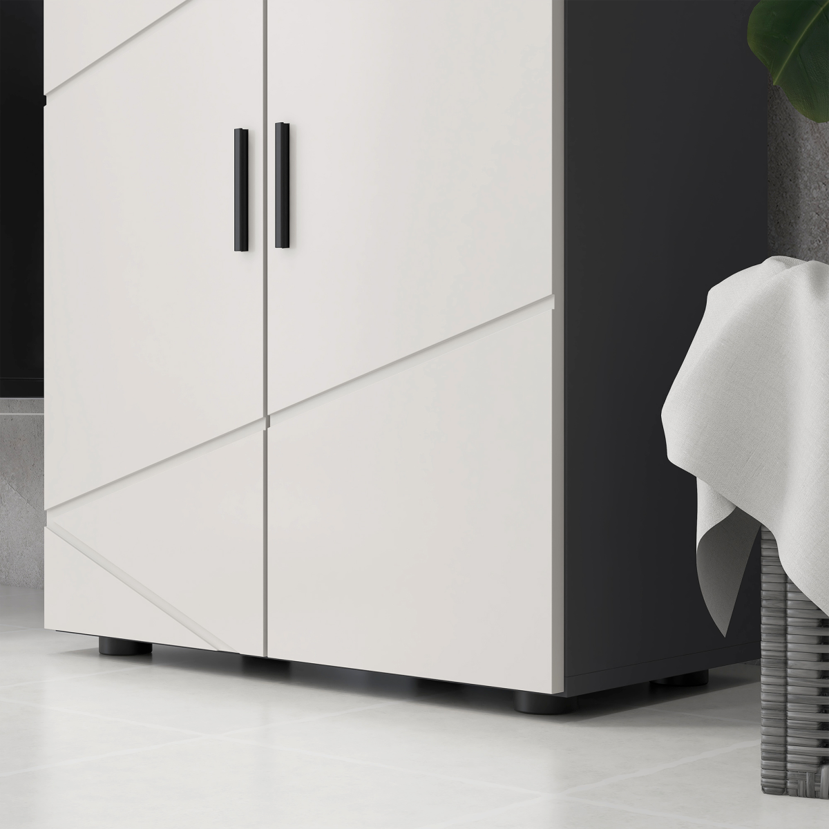 Kleankin Elegant Small Bathroom Storage Cabinet with Soft Close Doors