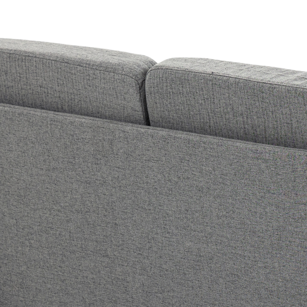 Double Seat Sofa - Grey Linen Upholstery with Armrests