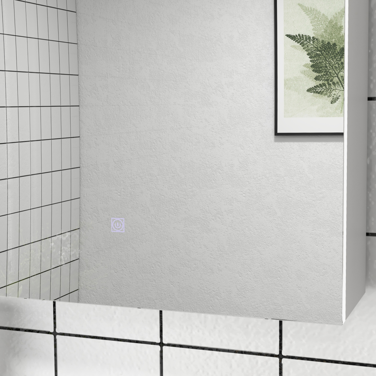 Smart Wall-Mounted Bathroom Cabinet with LED Mirror & USB Charging