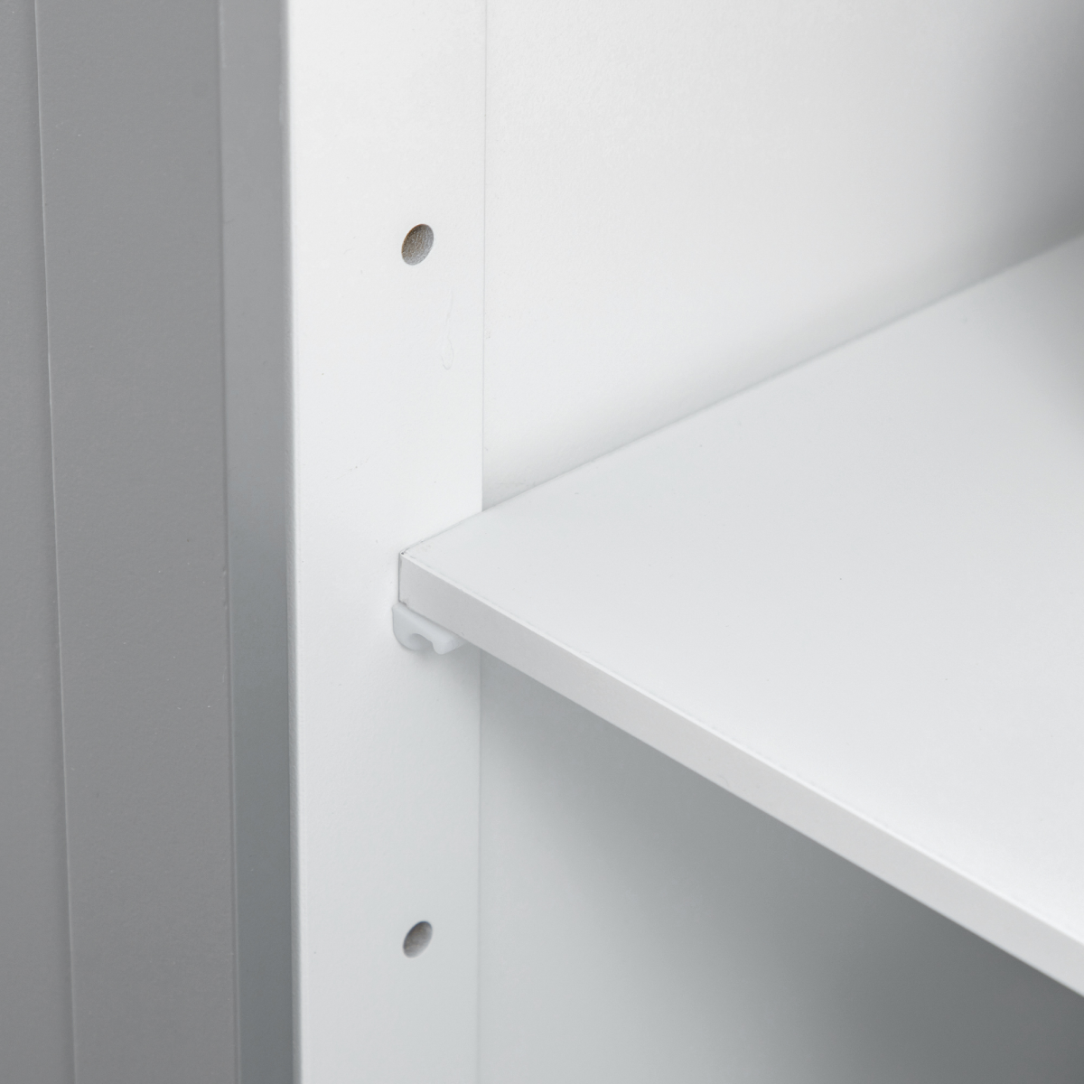 Space-Saving Tall Bathroom Storage Cabinet with Shelves - White