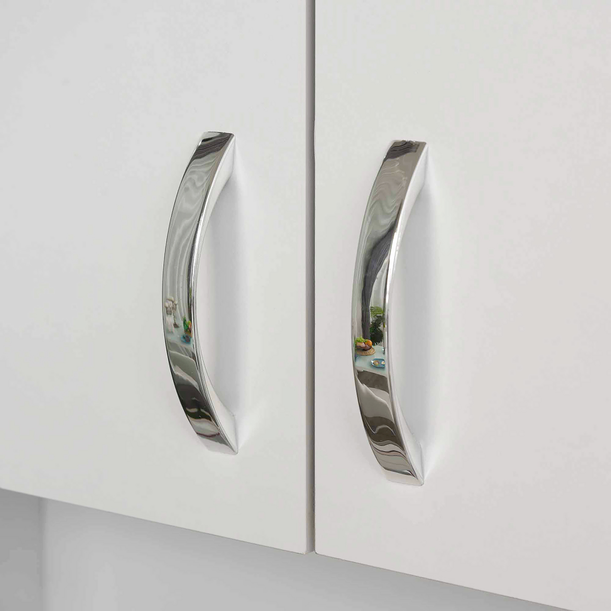 Versatile White Wooden Kitchen Storage Cabinet - Stylish Organizer & Larder