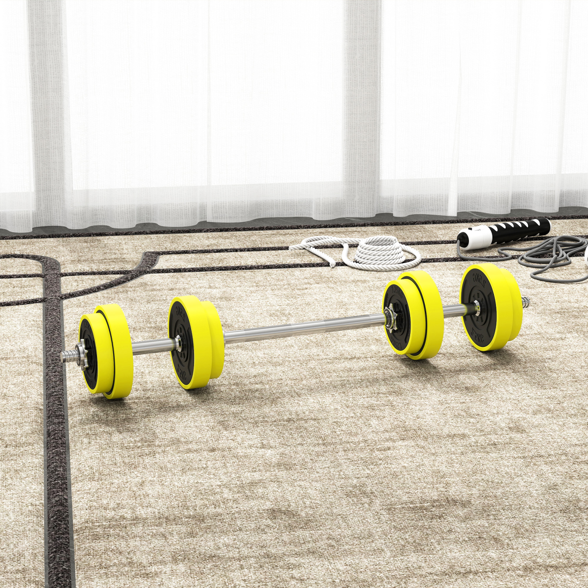 Flexible 20KG Adjustable Barbell & Dumbbell Home Gym Set