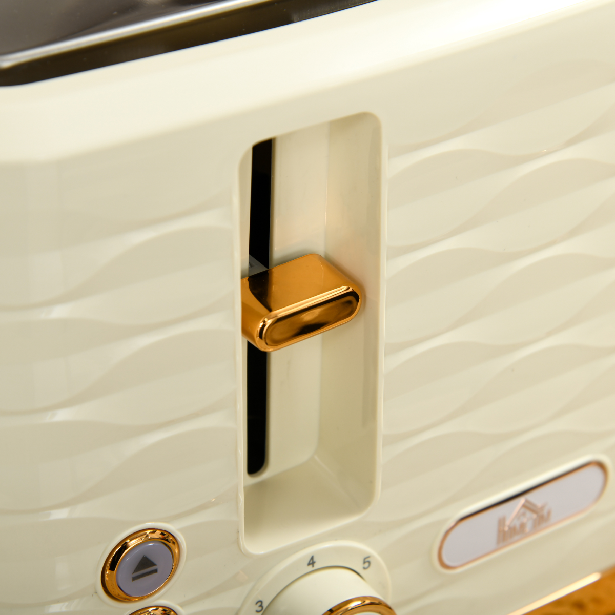 Chic 1.7L Rapid Boil Kettle & 4-Slice Toaster Set - Beige Elegance