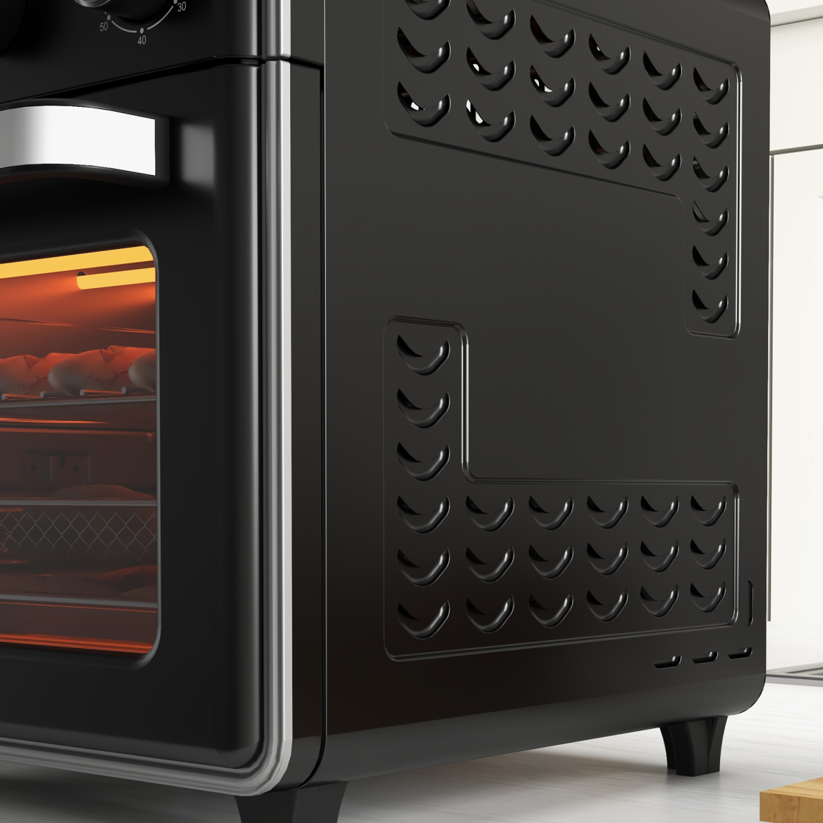20L Retro Air Fryer Oven - Versatile Convection Cooking Power