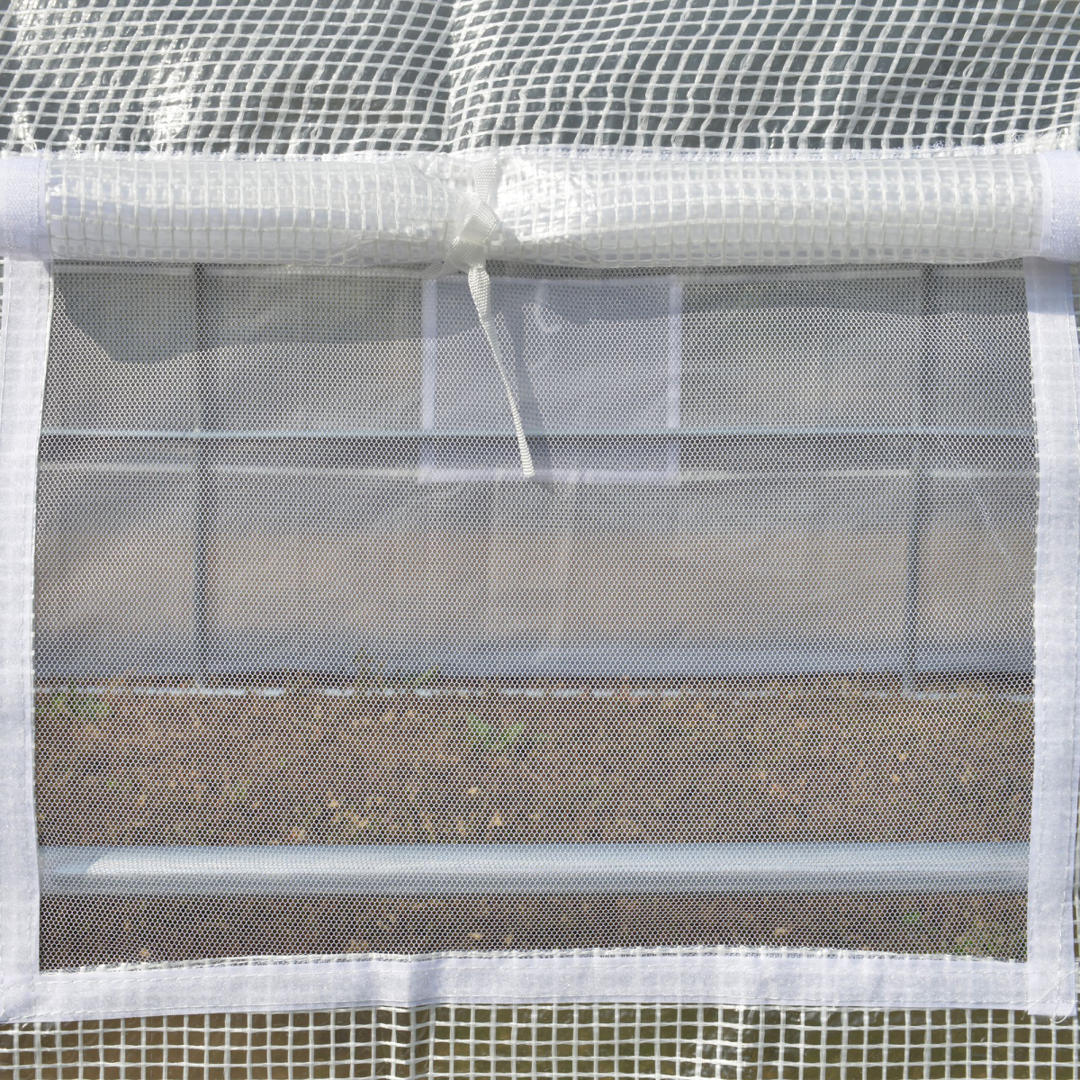 3x3x2m Walk-In Steel-Frame Polytunnel Greenhouse - White