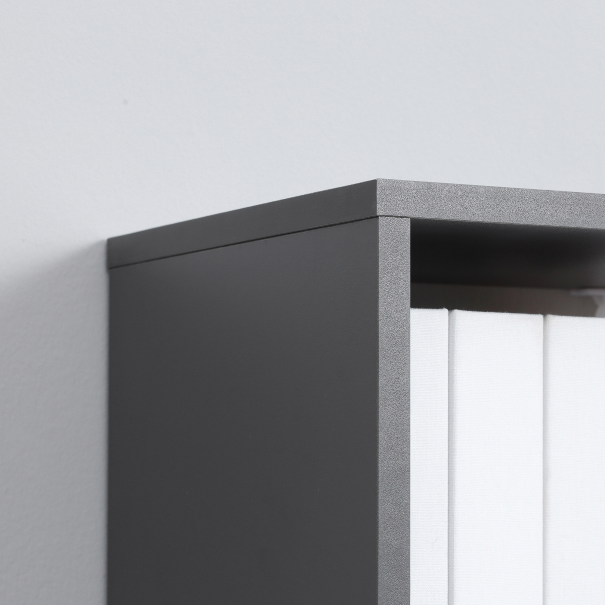 Stylish 5-Tier Dark Grey Bookshelf – Modern Design for Space-Saving Storage
