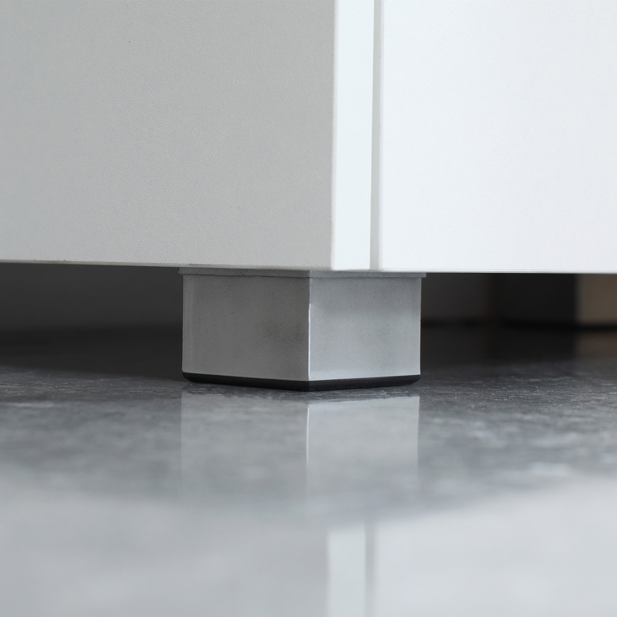 White Floor-Standing Under-Sink Cabinet with Double Doors