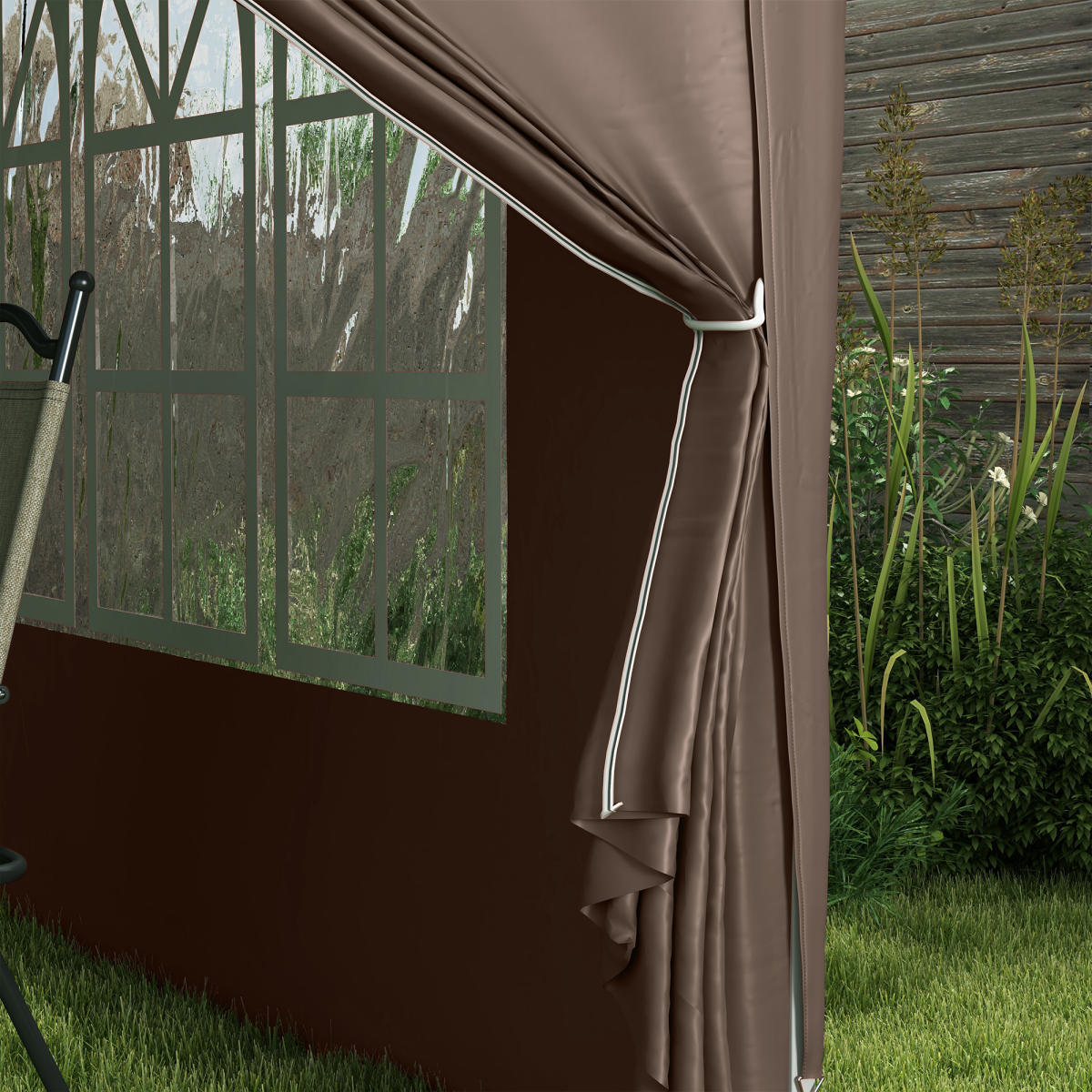 3x3m Pop-Up Gazebo with UV Canopy, Rust-Resistant, Includes Bag & Sidewalls