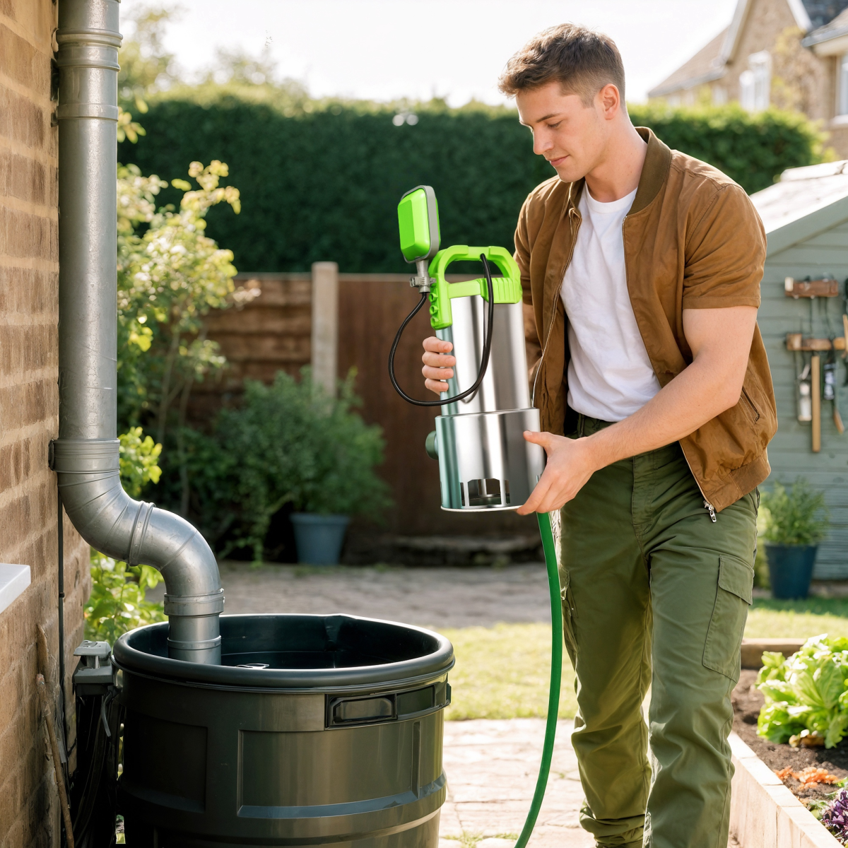 1100W High-Performance Electric Sump Pump - 18500L/H, Float Switch