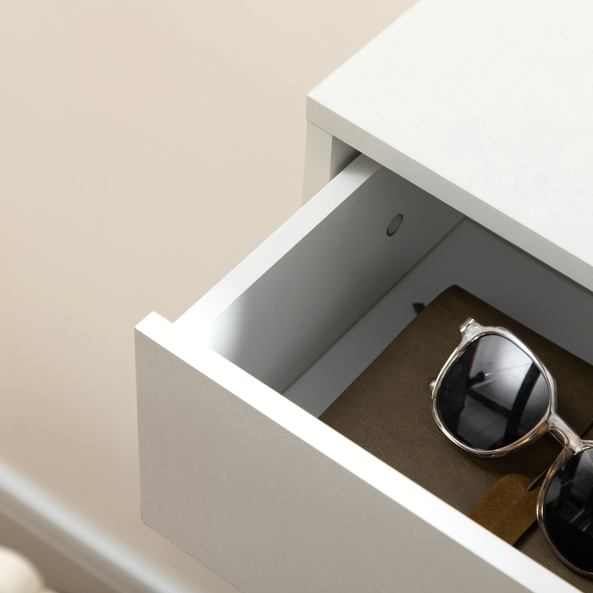 Chic 12-Pair Shoe Storage Cabinet with Flip Drawers & Elegant Gold Accents
