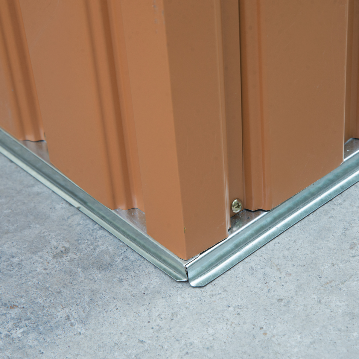 9x6 ft Metal Shed, Khaki - Weatherproof Outdoor Storage with Sliding Doors