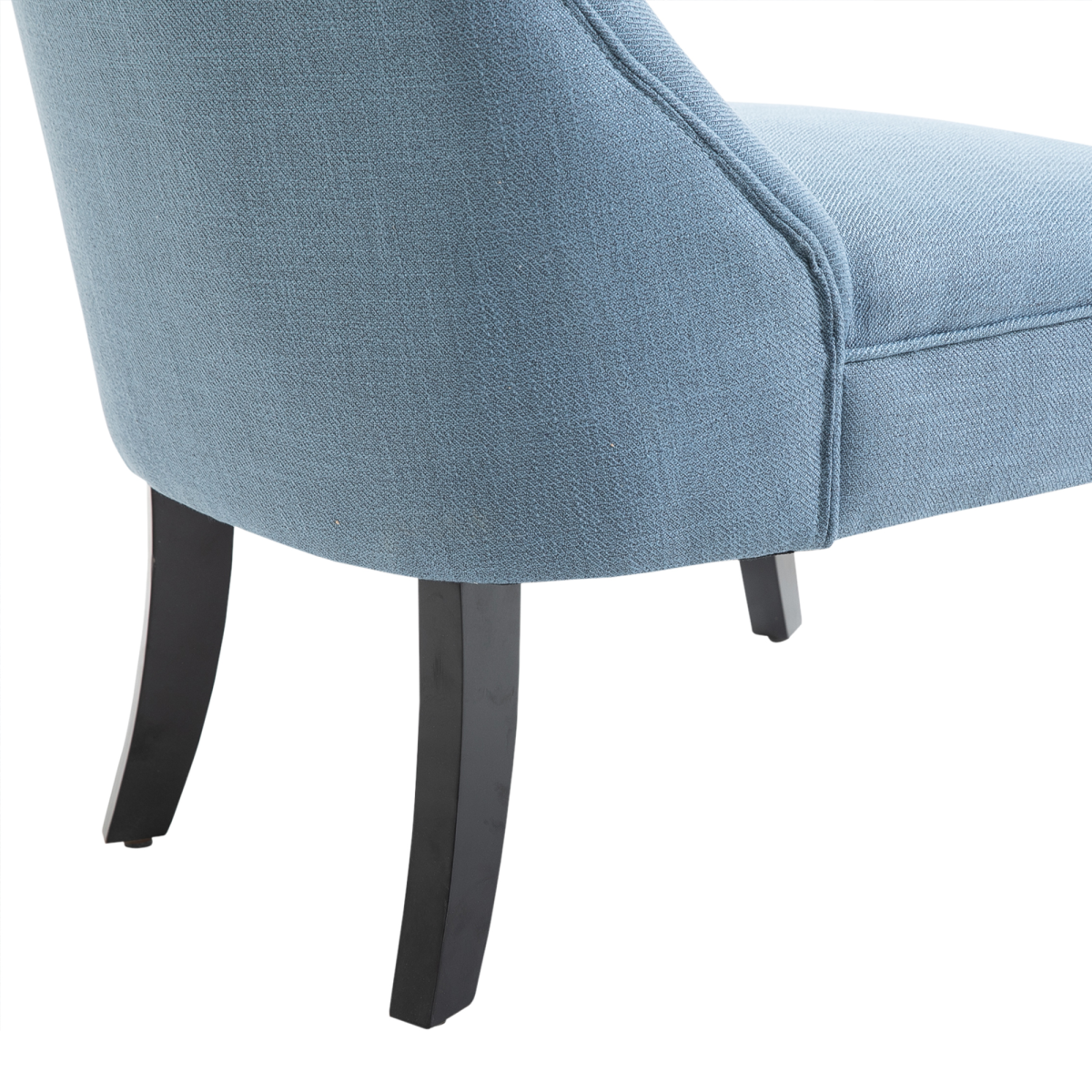 Fabric Upholstered Dining Chair with Pillow, Solid Wood Legs for Living Room