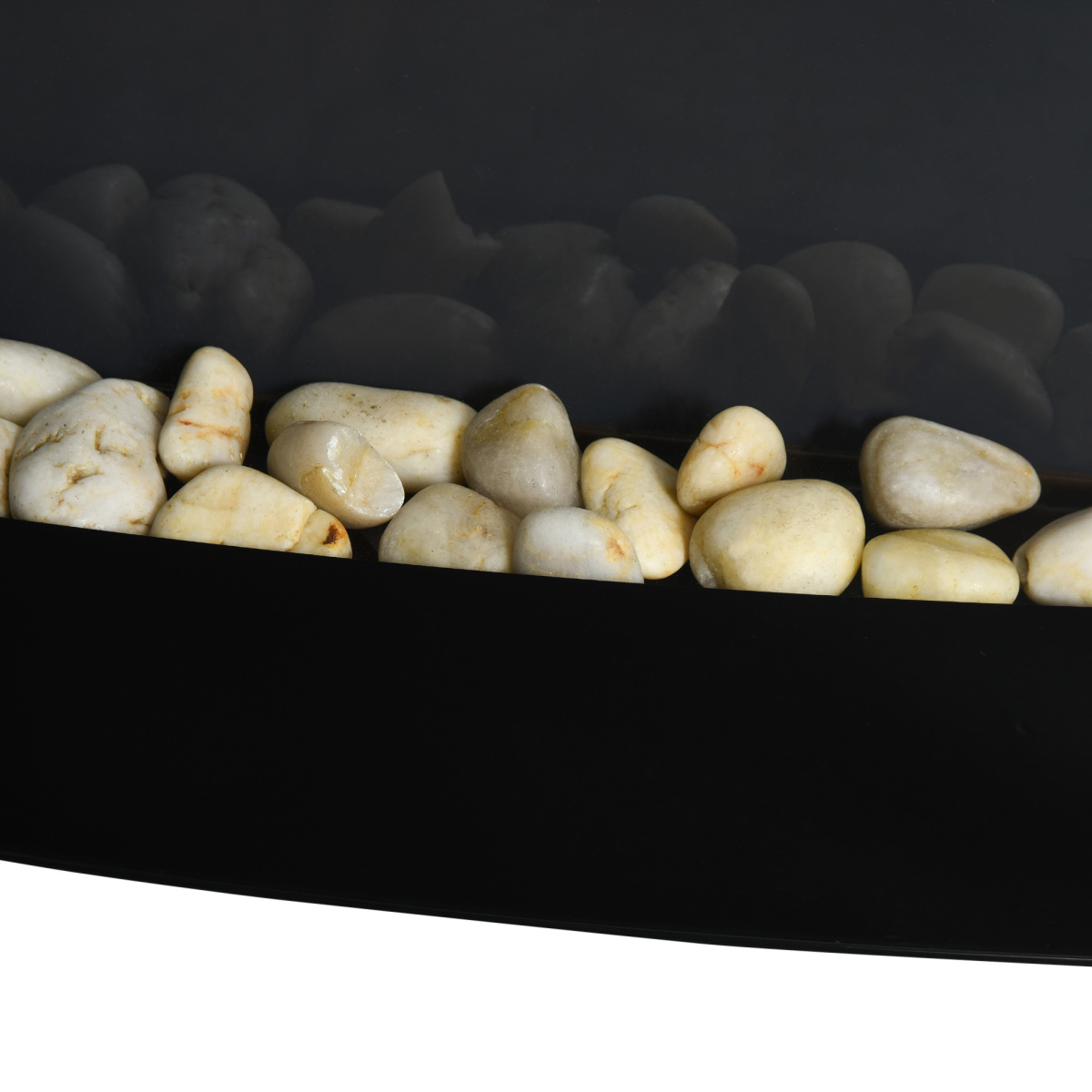 Elegant Wall-Mounted Electric Fireplace with LED Flames & Heater