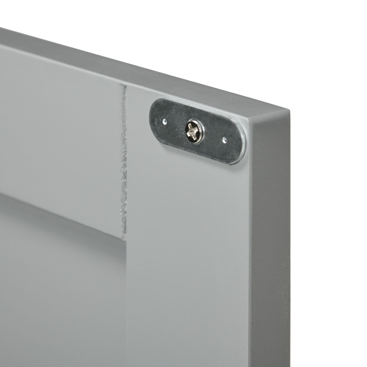 Stylish Grey Bathroom Pedestal Cabinet with U-Cut Storage & Shelves