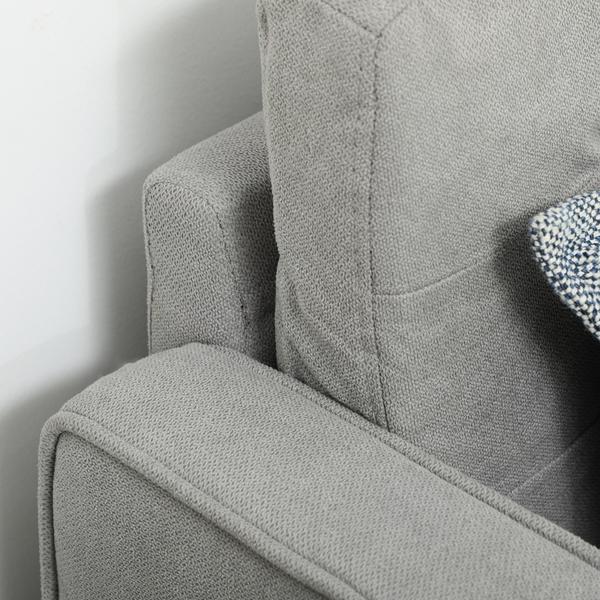 Grey 2-Seater Sofa with Under-Seat Storage - Compact Loveseat for Living Room