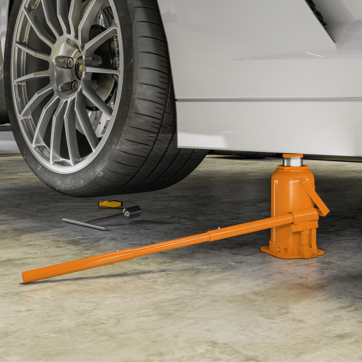 PowerLift 12T Hydraulic Bottle Jack – Heavy-Duty Car Lifter, 19-37 cm Range