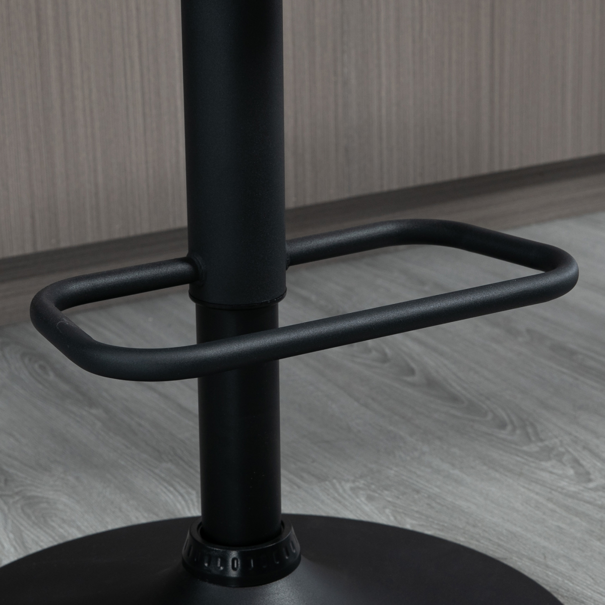 2-Pack Adjustable Bar Stools, 360° Swivel, Faux Leather, Khaki