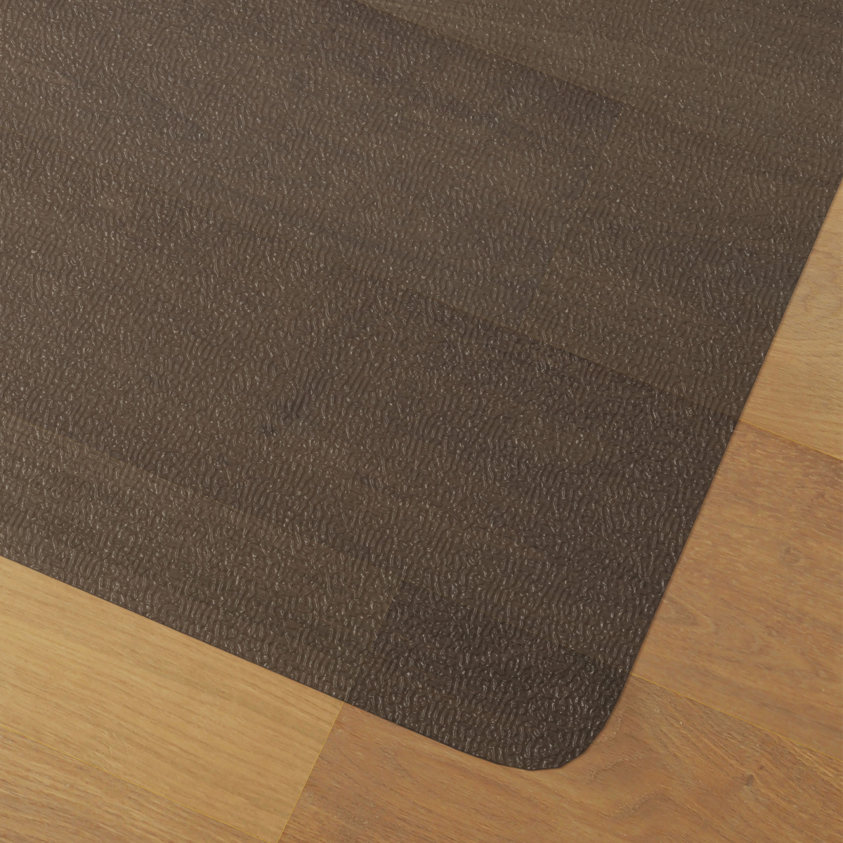 Shield & Glide: Non-Slip Frosted Chair Mat for Hard Floors - Black