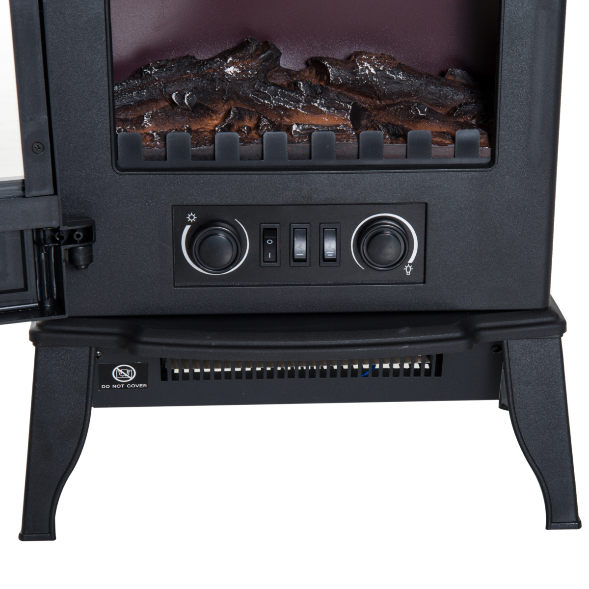 CozyGlow Electric Fireplace with Realistic LED Flames & Dual Heat Settings