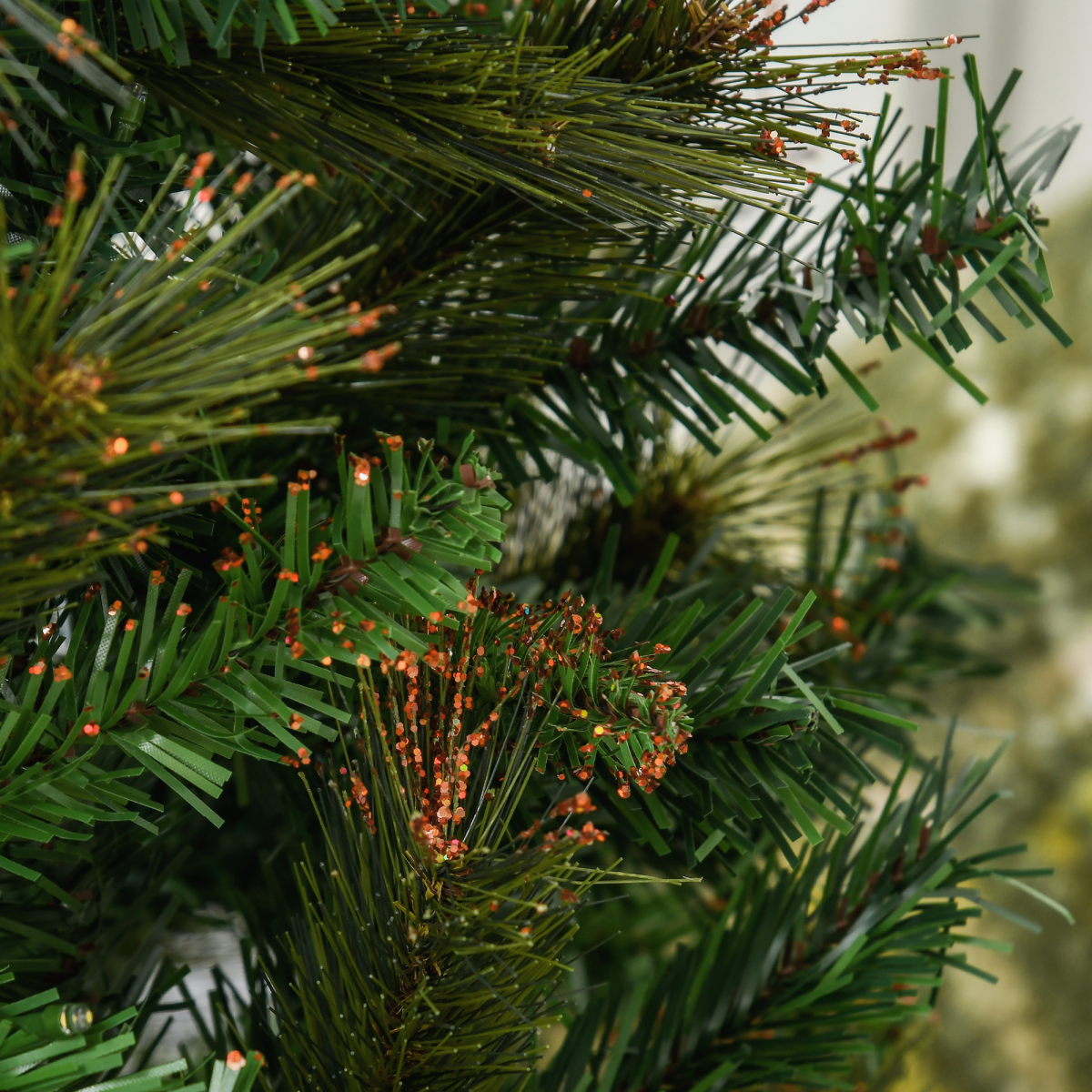 1.5m Pre-Lit Christmas Tree - Artificial Spruce, Warm White LED, Metal Stand